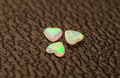 White 6mm Heart