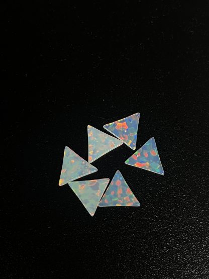 Acadian Glass Works:White 10mm Triangle Coin