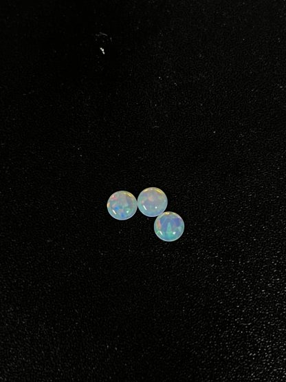 Acadian Glass Works:White 5mm Round Cabs