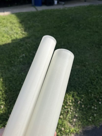 Clear over White Satin B Grade