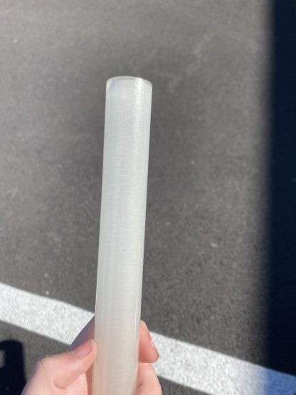 Icy White Satin dipped in Clear 2nds