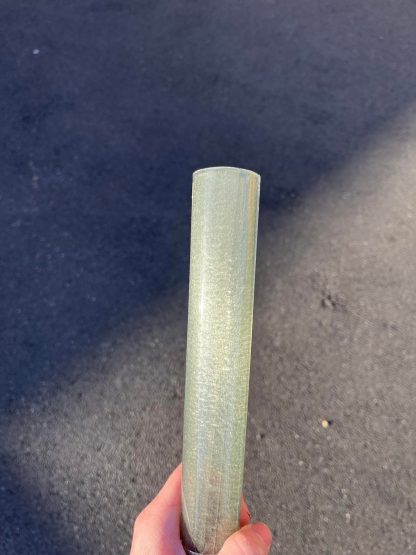 Smokey Green Satin dipped in Clear 2NDS
