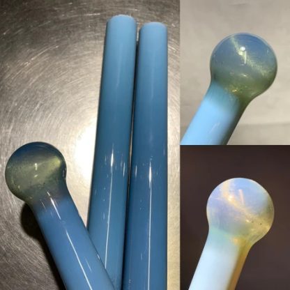 Cyan Opal over White Satin