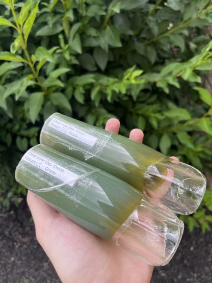 Greasy Glass Tubing:Clear>exp green